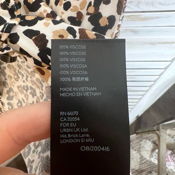 MAEVE | ANTHROPOLOGIE 4 Katia Ruffled Button Front Animal Print Top Brown Black - Picture 8 of 16